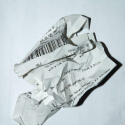 Crumpled receipt